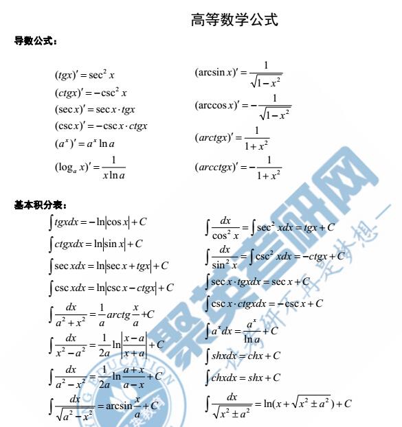 高等数学公式