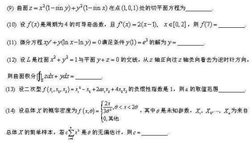 2014年半岛星空体育·(中国)官方网站数学（一）真题及其答案解析